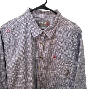 Women's Long Sleeve Ariat Plaid FR Shirt, Size XXL
